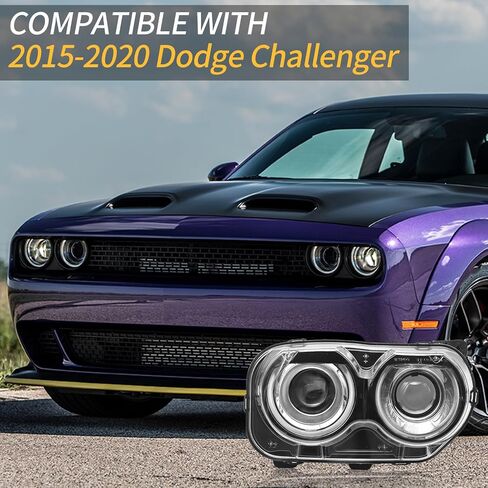 مجموعة المصابيح الأمامية ل Dodge Challenger 2015 2016 2017 2018 2019 in Saudi Arabia