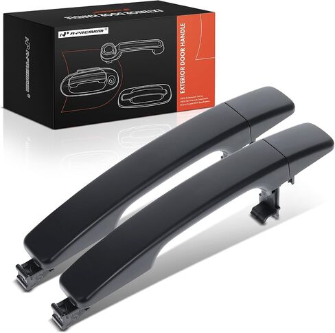 A-Premium Outside Exterior Door Handles Compatible with Kia Soul 2014-2019 Hatchback, Without Keyless System, Primed Black, 2-PC Set, Rear Driver and Passenger Side in Saudi Arabia