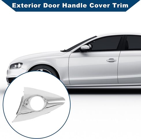 Front Left Exterior Door Handle Cover for Hyundai Elantra 2011-2016, for Hyundai Elantra Coupe 2013-2014 No.826523X010 Lock Bezel Cover Cap Silver Tone in Saudi Arabia