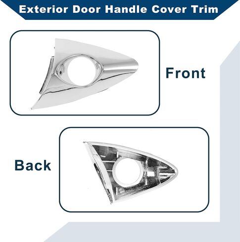 Front Left Exterior Door Handle Cover for Hyundai Elantra 2011-2016, for Hyundai Elantra Coupe 2013-2014 No.826523X010 Lock Bezel Cover Cap Silver Tone in Saudi Arabia