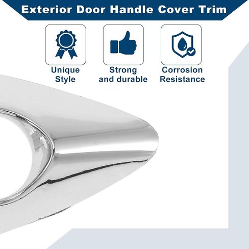 Front Left Exterior Door Handle Cover for Hyundai Elantra 2011-2016, for Hyundai Elantra Coupe 2013-2014 No.826523X010 Lock Bezel Cover Cap Silver Tone in Saudi Arabia
