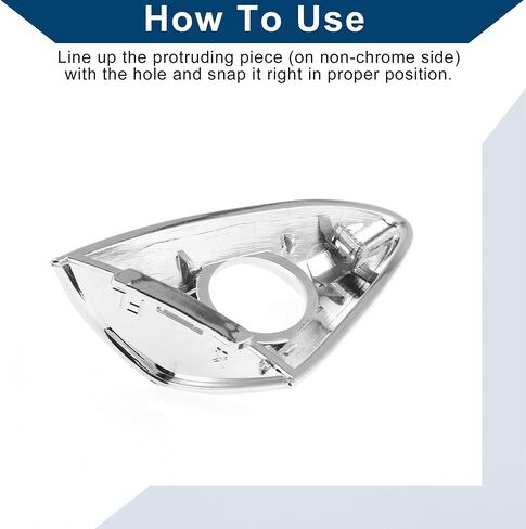 Front Left Exterior Door Handle Cover for Hyundai Elantra 2011-2016, for Hyundai Elantra Coupe 2013-2014 No.826523X010 Lock Bezel Cover Cap Silver Tone in Saudi Arabia