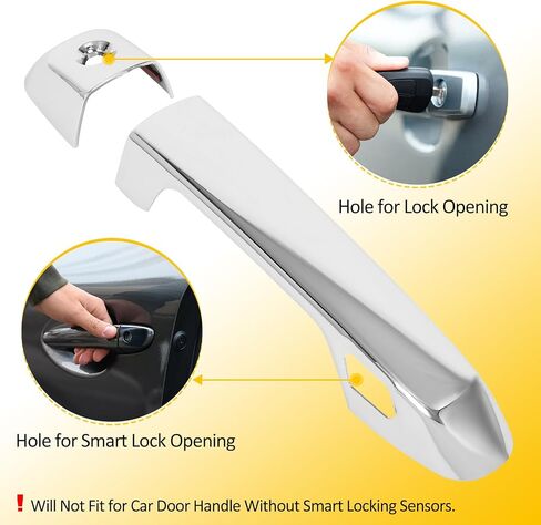 OCPTY Door Handle Covers for 2010-2019 for Toyota 4Runner Exterior Driver Side & Passenger Side Car Door Handle Covers Trim Kit Chrome 4PCS in Saudi Arabia