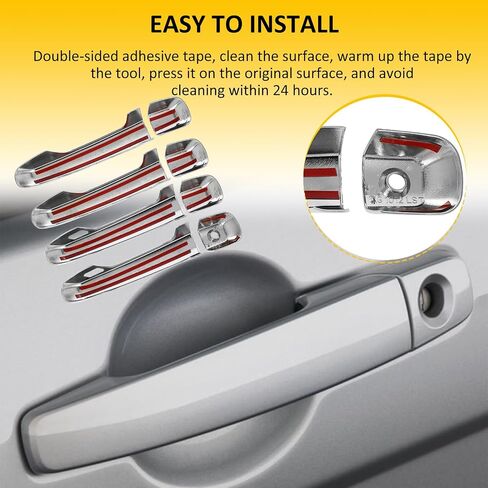 OCPTY Door Handle Covers for 2010-2019 for Toyota 4Runner Exterior Driver Side & Passenger Side Car Door Handle Covers Trim Kit Chrome 4PCS in Saudi Arabia