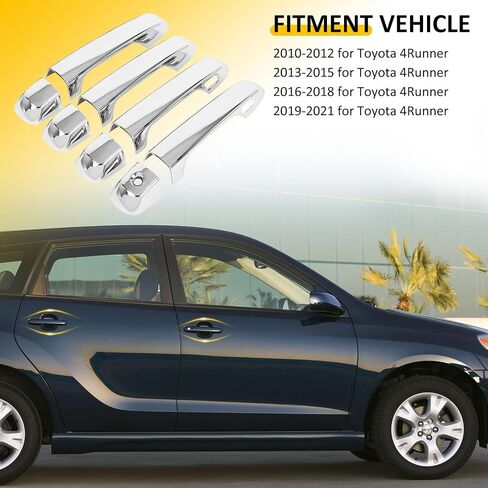 OCPTY Door Handle Covers for 2010-2019 for Toyota 4Runner Exterior Driver Side & Passenger Side Car Door Handle Covers Trim Kit Chrome 4PCS in Saudi Arabia
