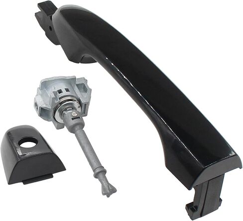 MOTOKU Front Left Exterior Door Handle Black and Door Lock Cylinder Kit w/Keys for Honda CR-V 2012-2016 Civic 2012-2015 in Saudi Arabia
