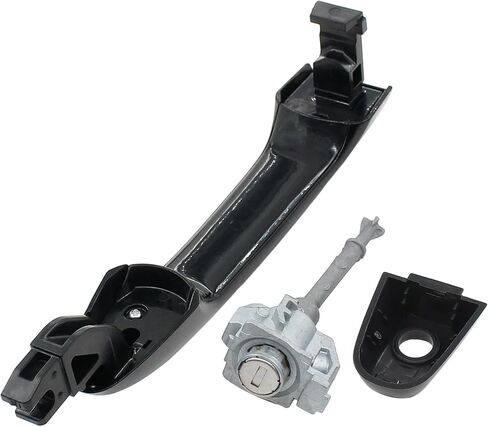 MOTOKU Front Left Exterior Door Handle Black and Door Lock Cylinder Kit w/Keys for Honda CR-V 2012-2016 Civic 2012-2015 in Saudi Arabia