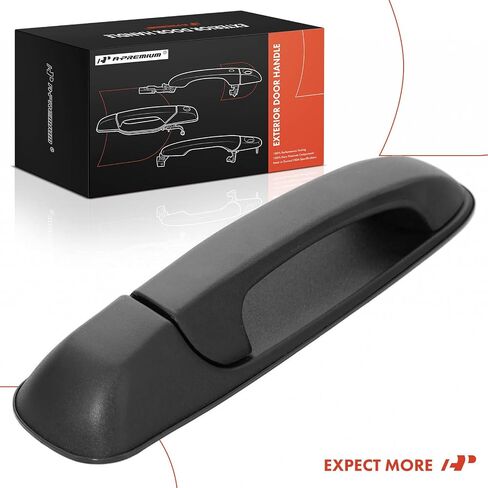 A-Premium الخلفية الخلفية اليمنى جانب الباب الجانبي مقبض الباب الخارجي متوافق مع دودج رام 1500 2002-2008 ، RAM 2500 2003-2009 ، RAM 3500 2003-2010 ، RAM 4500 5500 ، Dakota & Mitsubishi Raider ، Smooth Black in Saudi Arabia