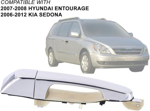 Auto Parts Avenue APA Replacement Chrome Exterior Door Handle for 07-08 Entourage 06-12 Sedona Rear Driver Left Side HY1520116 836504D011 in Saudi Arabia