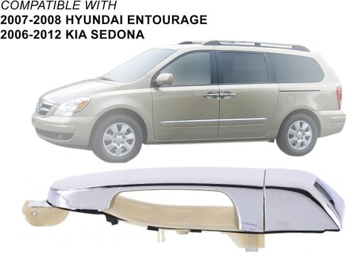 Auto Parts Avenue APA Replacement Chrome Exterior Door Handle for 07-08 Entourage 06-12 Sedona Rear Driver Left Side HY1520116 836504D011 in Saudi Arabia