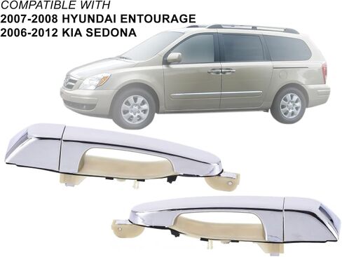 Auto Parts Avenue APA استبدال Chrome Hoube Door Handle for 07-08 Entourage 06-12 Sedona الخلفية السائق الأيسر HY1520116 836504D011 in Saudi Arabia