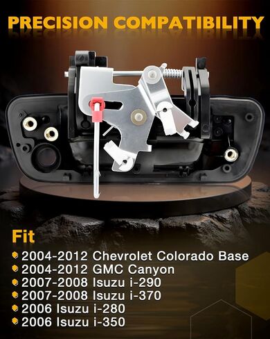 Metal Tailgate Handle, Compatible with 2004-2012 Chevy Colorado & GMC Canyon, 06-08 Isuzu i-280, i-290, i-350, i-370, Exterior Rear Tail gate Liftgate Latch Lock with Keyhole, OE# 80584, GM1915118 in Saudi Arabia
