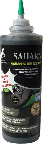 Sahara High Speed Tyre Sealant - أداء فائق - إصلاح الإطارات - توقف التوقف - تمديد عمر الإطارات - كل الطقس - عالي السرعة - السرعة البطيئة - ARDL المعتمدة (34 أوقية زجاجة ، الصحراء) in Saudi Arabia