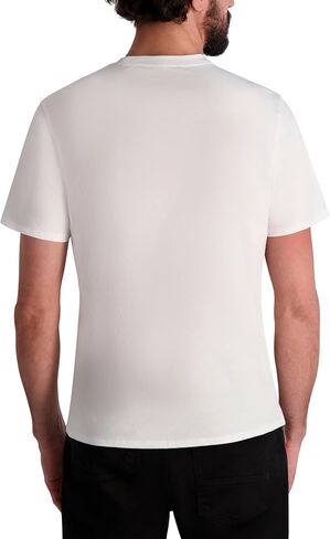 KARL LAGERFELD Men's Short Sleeve Crewneck Vertical Karl Logo Graphic Design T-Shirt in Kuwait