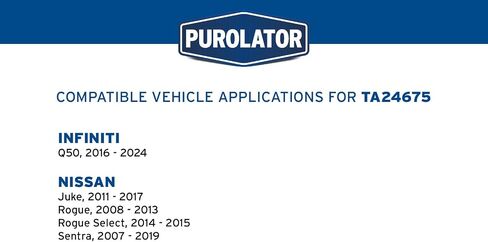 Purolator TA24675 PurolatorTECH Air Filter Compatible With 2007-2019 Nissan Sentra, 2008-2013 Rogue, 2011-2017 Juke, 2014-2015 Rogue Select and 2016-2024 INFINITI Q50 in Saudi Arabia