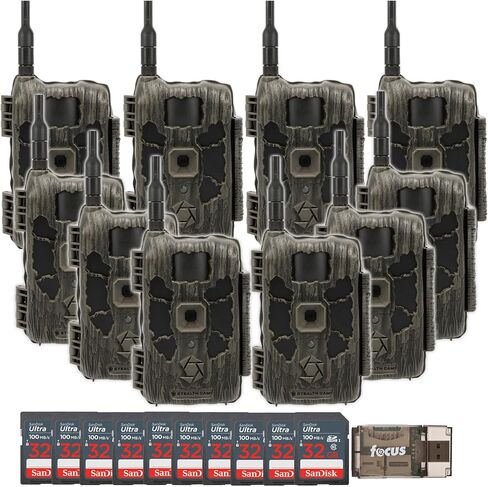 كاميرا خلسة CAM 40MP Deceptor Max Cellular Trail Camera مع بطاقة ذاكرة 32 جيجابايت وقارئ البطاقات (3 عناصر) in Kuwait