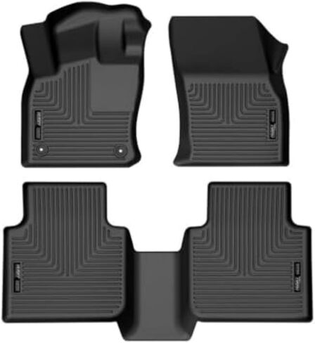 Husky Liners Weatherbeater Floor Mats | Fits 2018-2024 Volkswagen Tiguan | Front & 2nd Row, 3-pc Black - 95231 in Saudi Arabia