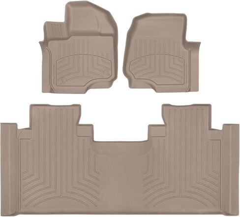 Weathertech Floorliner HP مخصص Fit Floor Floor For Ford F-150 (Cab Extended ، مقاعد البدلاء)-الصف الأول والثاني (44697-1-5IM) ، الأسود in Kuwait