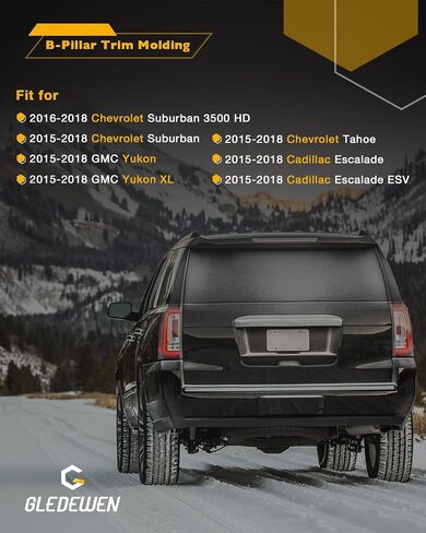 صب القطع B-Pillar (زوج) ، 926-243 926-244 ، متوافق مع 2015-2018 Chevy Suburban/Tahoe ، GMC Yukon ، Cadillac Escalade ، سائق الباب الخلفي وركاب الباب الأمامي ، صب النافذة in Saudi Arabia
