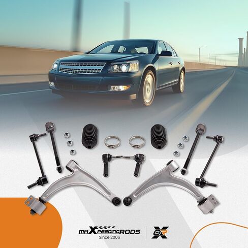 MaxPeedingRods 10pc التعليق Kit for Chevy Malibu 2004-2012 Pontiac G6 2005-2010 Saturn Aura 2007-2009 ، ذراع التحكم السفلي الأمامي مع Ball Sway Bar Link Boots Inner Rod Boots الخارجي in Saudi Arabia