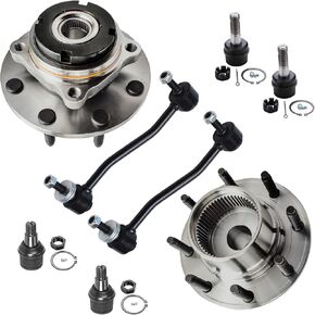 Detroit Axle - 4WD Front 8pc Wheel Bearing Hubs Kit for 1999 Ford F-350 F-250 Super Duty, 2 Wheel Bearing & Hubs 2 Stabilizer Sway Bar Links 4 Ball Joints Replacement in Saudi Arabia
