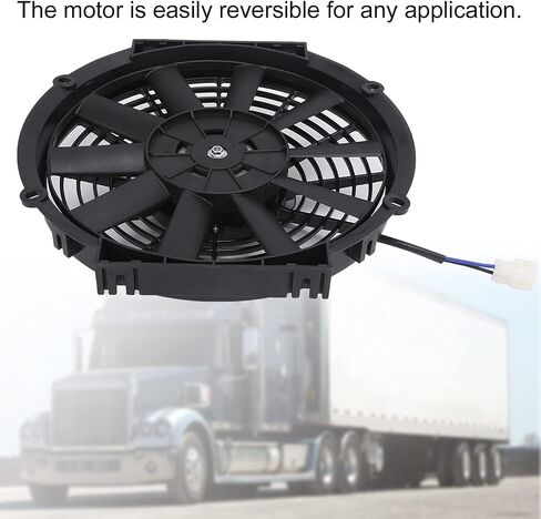 Acouto 10in Slim Electric Fan Automotive 24V Slim Electric Cooling Fan Radiator 80W 2100RPM 10 Straight Blades Universal for Car in Saudi Arabia