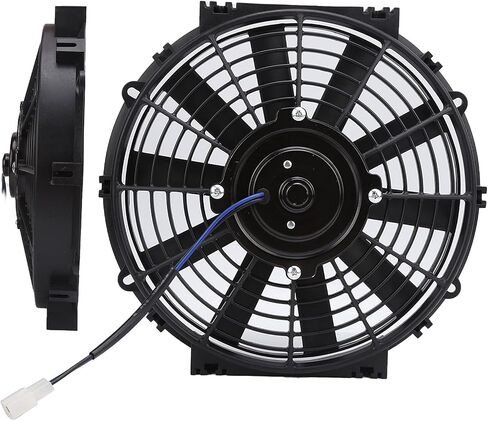 Acouto 10in Slim Electric Fan Automotive 24V Slim Electric Cooling Fan Radiator 80W 2100RPM 10 Straight Blades Universal for Car in Saudi Arabia
