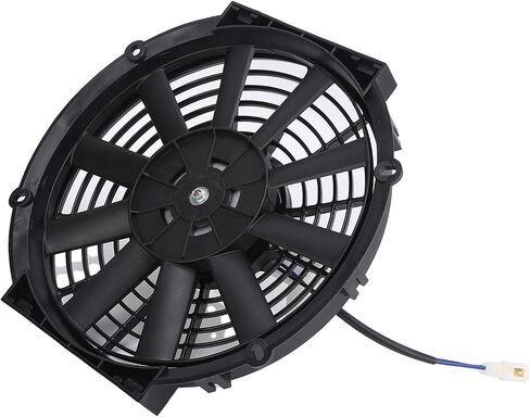 Acouto 10in Slim Electric Fan Automotive 24V Slim Electric Cooling Fan Radiator 80W 2100RPM 10 Straight Blades Universal for Car in Saudi Arabia