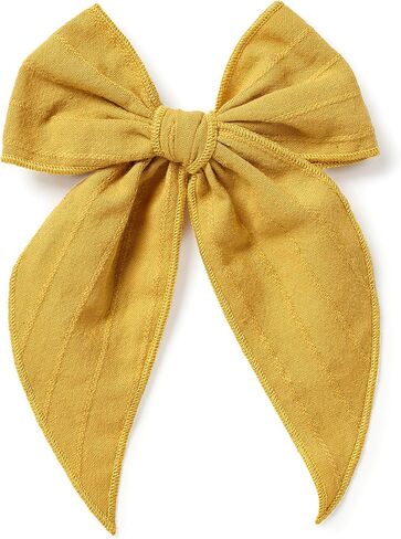 Little Poppy Co. Dows Handmade Claire Bow - شريط مطرز صلب ، إكسسوارات أنيقة متميزة للفتيات والرضع (مقطع وردي داكن ، كبير) in Kuwait