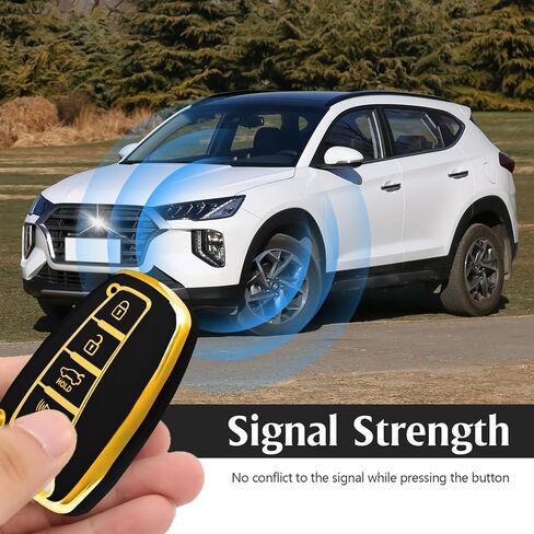 بالنسبة لغطاء مفتاح Hyundai 4 Button ، فإن Case FOB Smart Key Smart متوافق مع Hyundai Santa Fe Genesis G80 Equus Azera (Red) in Kuwait
