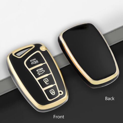 بالنسبة لغطاء مفتاح Hyundai 4 Button ، فإن Case FOB Smart Key Smart متوافق مع Hyundai Santa Fe Genesis G80 Equus Azera (Red) in Kuwait
