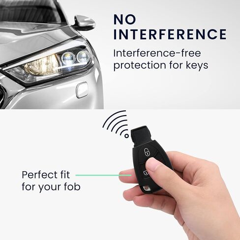 Kwmobile Silicone Key Cover Fob متوافق مع مفتاح سيارة Mercedes-Benz 2-3 in Saudi Arabia