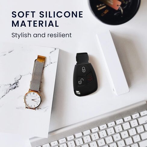 Kwmobile Silicone Key Cover Fob متوافق مع مفتاح سيارة Mercedes-Benz 2-3 in Saudi Arabia