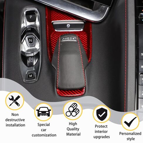 CHEAYAR حقيقية من ألياف الكربون CAR ESP antislip التبديل مستشعر رادار تقليم متوافق مع شيفروليه كورفيت C8 2020-2023 ، لوحة التحول العات in Kuwait