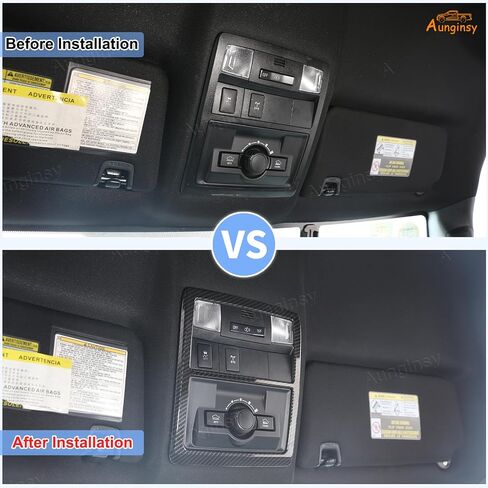 Aunginsy Front Reading Light Lamp Panel Cover Trim Compatible with Toyota Tacoma 2016-2023 Center Console Front Row Reading Light Frame Auto Inner Roof Lamp Panel Decorative Cover Interior Accessories in Saudi Arabia