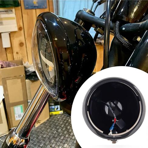 أسود 5.75 "LED دراجة نارية LED Brackets Brackets Assembly متوافق مع دراجة نارية Sportster XL1200 (2004-2014) ، 5 3/4" in Kuwait