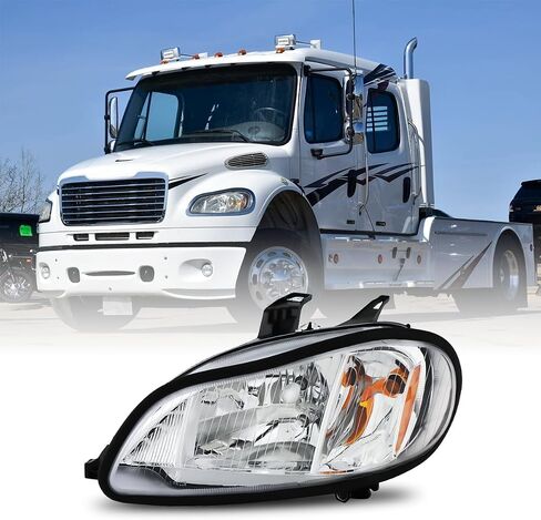 زوج chrome chrome headlight cover cover lection for Freightliner M2 2002-2018 in Saudi Arabia
