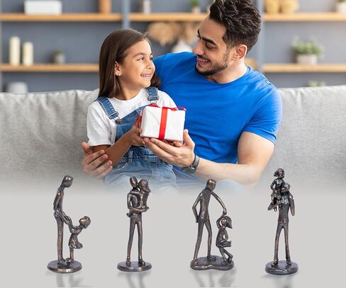 Dad Gifts from Daughter Dad Daughter Dancing Figurine Birthday gifts for dad Father Daughter Imitation Iron Sculpture for Fathers Day Christmas Birthday Gifts for Dad Statue New Dad Stepdad Husband in Saudi Arabia