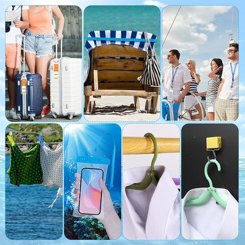Chunful 24 Pcs Cruise Ship Essentials Kit Include 4 Cruise Luggage Tags Holder 2 Lanyards with Card Holders 1 Power Strip 2 Phone Bag 6 Coat Hanger 3 Magnet Hooks 2 Towel Bands 4 Clips in Saudi Arabia