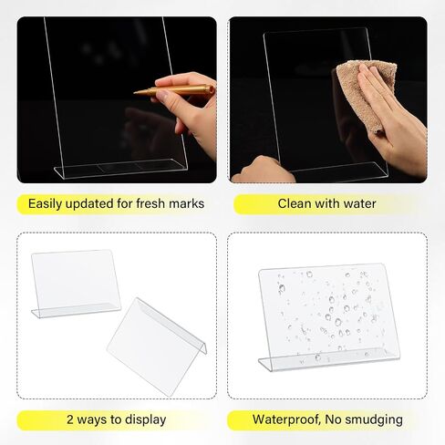 Outus 24 Pack Mini Chalkboard Signs for Food Mutli Sizes Food Labels for Party Buffet with 6 Black White Chalk Markers Small Table Signs for Birthday Bakery Wedding Kitchen Home Party Decoration in Saudi Arabia
