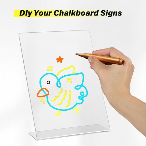 Outus 24 Pack Mini Chalkboard Signs for Food Mutli Sizes Food Labels for Party Buffet with 6 Black White Chalk Markers Small Table Signs for Birthday Bakery Wedding Kitchen Home Party Decoration in Saudi Arabia