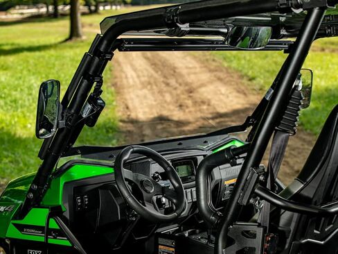 يمكن فتح SuperAtv MaxDrive Power Flip Windshield المتوافق مع Kawasaki Teryx 800: 2016+ ، في أي موقع للتحكم الكامل في تدفق الهواء ، 1/4 "أقوى من البولي 250X من الزجاج in Saudi Arabia