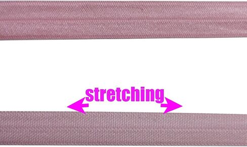 Neon Rose Fold Over Elastic 5/8 inch 15mm Elastic Bands for Sewing 40 Yards Wide Elastic Headbands Stretchy Ribbon for Crafts-Elastic Straps Trim for Girls Hair Ties-Bow-DIY Projects-Clothes in Saudi Arabia