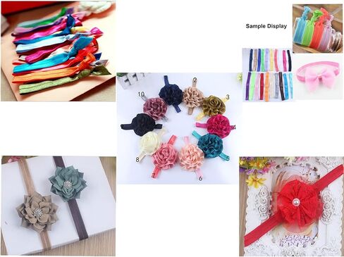 Neon Rose Fold Over Elastic 5/8 inch 15mm Elastic Bands for Sewing 40 Yards Wide Elastic Headbands Stretchy Ribbon for Crafts-Elastic Straps Trim for Girls Hair Ties-Bow-DIY Projects-Clothes in Saudi Arabia