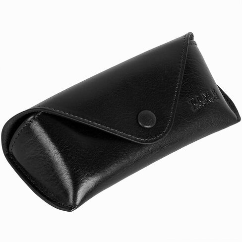 Time Resistance Leather Glasses Case - Hard Shell Leather Eyewear Holder – Sunglasses Case Handmade in Italy in Saudi Arabia