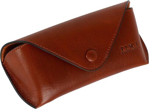 Time Resistance Leather Glasses Case - Hard Shell Leather Eyewear Holder – Sunglasses Case Handmade in Italy in Saudi Arabia
