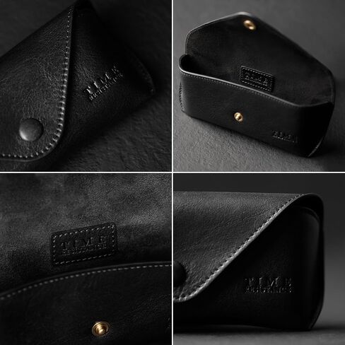 Time Resistance Leather Glasses Case - Hard Shell Leather Eyewear Holder – Sunglasses Case Handmade in Italy in Saudi Arabia