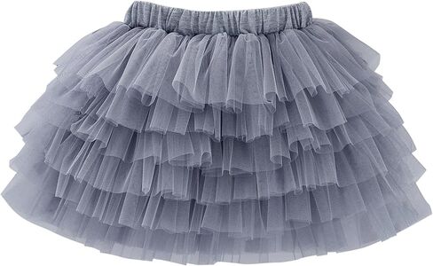 Lysmuch 12m-4t Baby Girl Tulle Skirt Toddler Tutu Skirt Six Layer Birthfit in Kuwait
