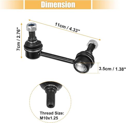 X AutoHaux 2PCS REAL SWAY BAR LINKS K90452 K90453 Stabilizer END LINK SUPENSION KIT PRESSION HONDA CIVIC 2001-2005 for Acura EL 2001-2005 52320S5A013 in Saudi Arabia