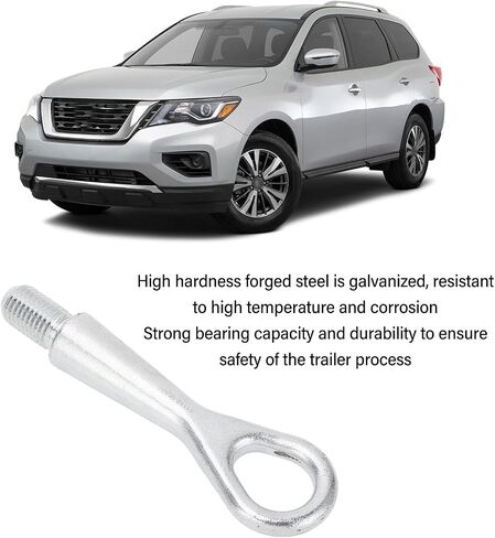 Front Bumper Towing Hook, Forged Steel Tow Eye Ring Hook, OEM Replacement, Fits for 370Z Altima Cube GT R Juke Kicks, Thread Size Direct in Saudi Arabia